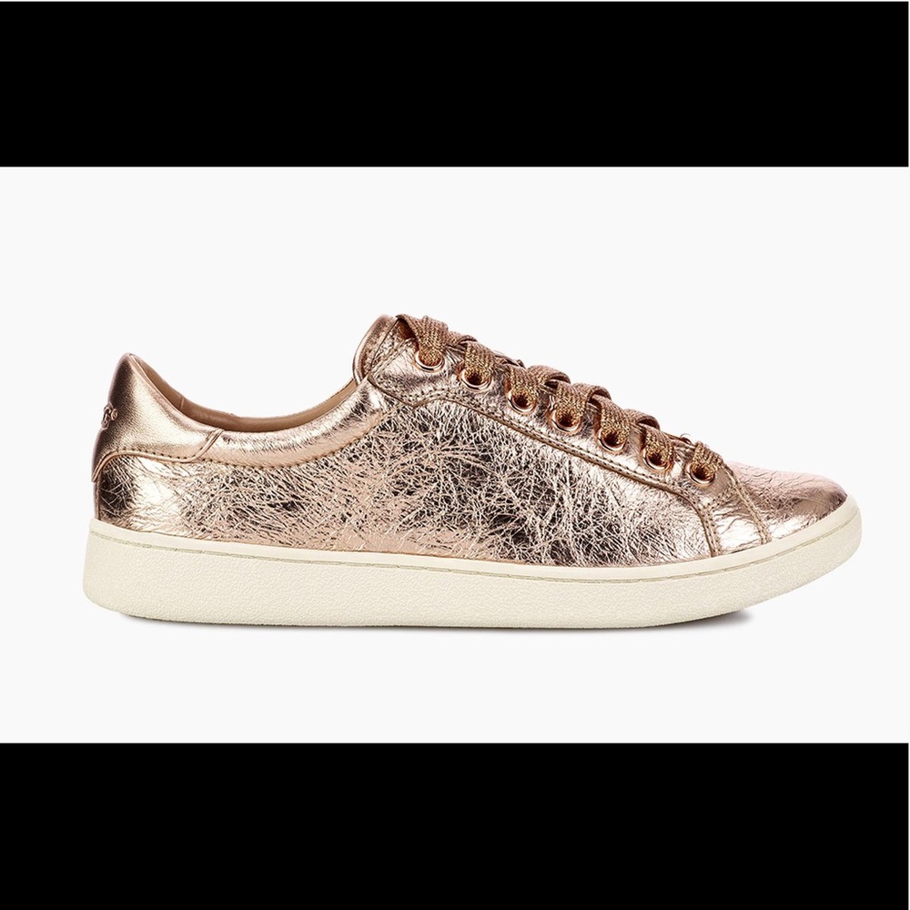 Metallic Rose Gold Low-Top Women's Sneaker